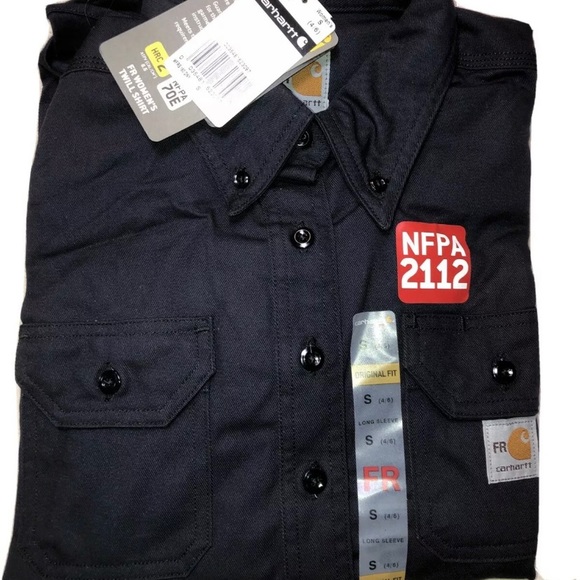 New Carhartt Womens Navy Blue Button Up Work Shirt - Picture 3 of 16